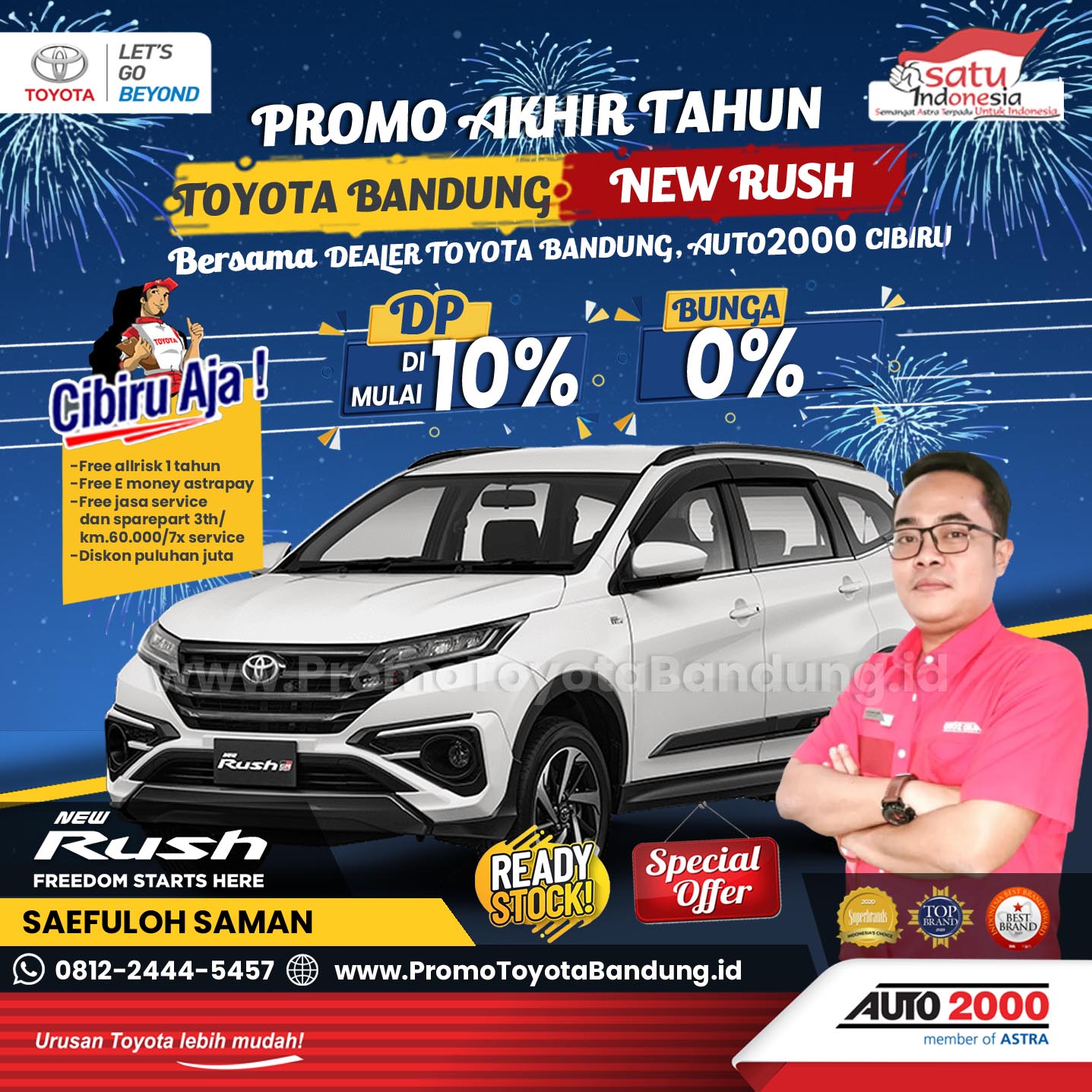 Banjir Promo Akhir Tahun Toyota Rush DP 10% Bunga 0% - Dealer Auto2000 TOYOTA Cibiru, Bandung