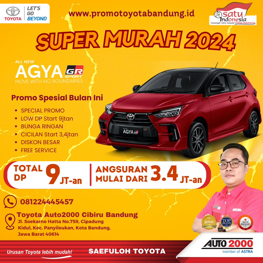 Promo Super Murah di Bulan September Penuh Ceria, Toyota Agya!!