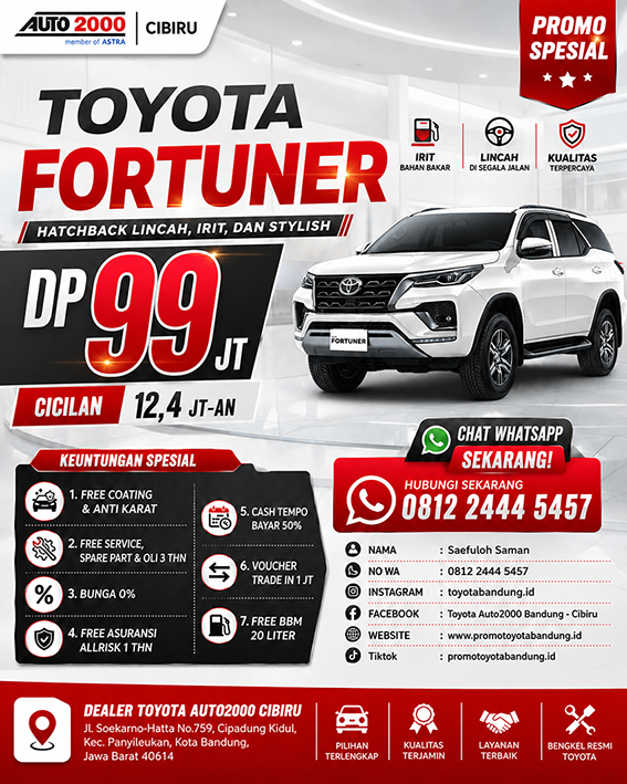 Promo Toyota Fortuner DP 99 Juta - Juli 2026 - Dealer Toyota Bandung (8)